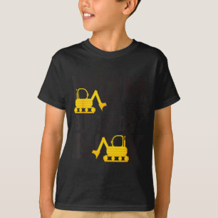 Mom Of The Birthday Boy Funny Excavator Truck B-da T-Shirt