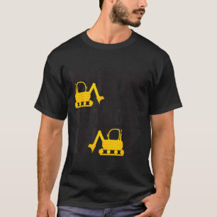 Mom Of The Birthday Boy Funny Excavator Truck B-da T-Shirt