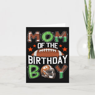 Mom Of The Birthday Boy Game Day Football Card