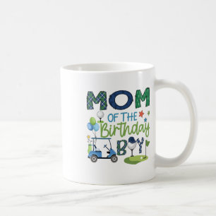 Mom Of The Birthday Boy Hole In One Golf Sport  Coffee Mug