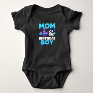 Mom Of The Birthday Boy Llama Mom And Dad Family P Baby Bodysuit