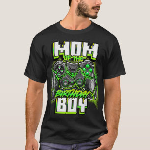 Mom of the Birthday Boy Matching Family Video Game T-Shirt