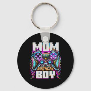 Mom Of The Birthday Boy Matching Video Game Birthd Keychain