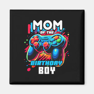 Mom Of The Birthday Boy Matching Video Game Birthd Magnet