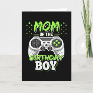 Mom Of The Birthday Boy Matching Video Gamer Birth Card