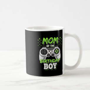 Mom Of The Birthday Boy Matching Video Gamer Birth Coffee Mug