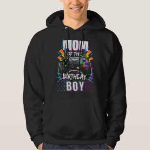 Mom Of The Birthday Boy Matching Video Gamer Birth Hoodie