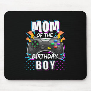Mom Of The Birthday Boy Matching Video Gamer Birth Mouse Pad