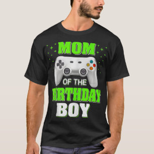 Mom of the Birthday Boy Matching Video Gamer Birth T-Shirt