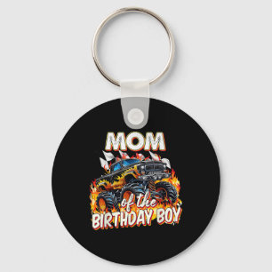 Mom Of The Birthday Boy Monster Truck Birthday Nov Keychain