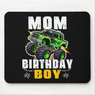 Mom Of The Birthday Boy Monster Truck Family Match Mouse Pad