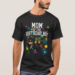 Mom of the Birthday Boy Paintball Sport Matching F T-Shirt