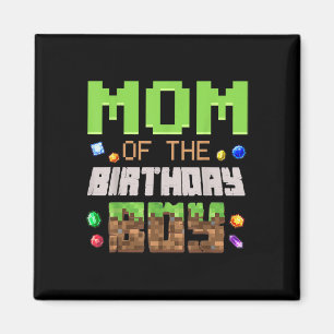 Mom Of The Birthday Boy Party Video Gamer Pixel  Magnet