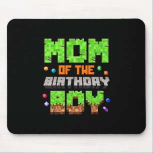 Mom Of The Birthday Boy Pixel Gaming Video Game Mo Mouse Pad