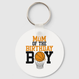 Mom  Of The Birthday Boy Sketll Family Birthday  Keychain