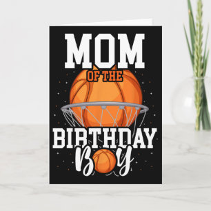Mom Of The Birthday Boy Sketll Theme Bday Party  Card