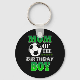 Mom Of The Birthday Boy Soccer Stars Outfit Keychain