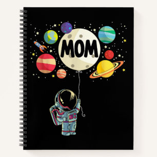 Mom of The Birthday Boy Space Astronaut 1st Birthd Notebook