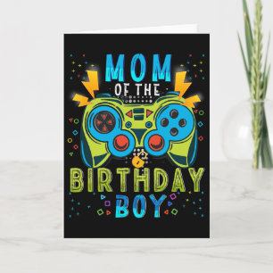 Mom Of The Birthday Boy Video Game Matching Birthd Card