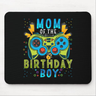 Mom Of The Birthday Boy Video Game Matching Birthd Mouse Pad
