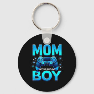 Mom Of The Birthday Boy Video Gamer Gaming Keychain