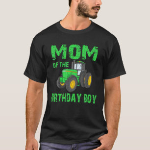 Mom Of The Birthday Boy Vintage Farm Tractor Party T-Shirt