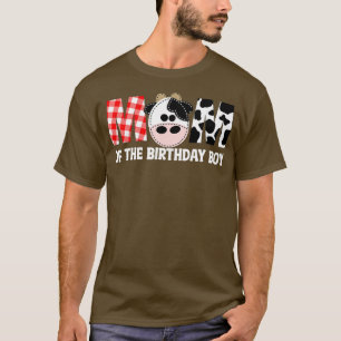 Mom of The Birthday For Boy Cow Farm 1st Birthday  T-Shirt