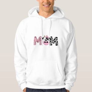 Mom Of The Birthday For Girl Cow Farm Birthday cow Hoodie