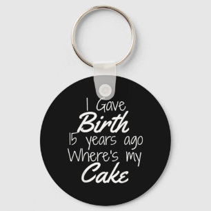 Mom Of The Birthday Girl Boy Shirt 15th 15 Year Keychain
