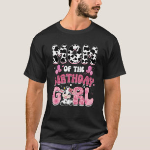 Mom Of The Birthday Girl Cow Farm Family 1st Birth T-Shirt