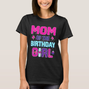 Mom Of The Birthday Girl Cute Spider Family Bday P T-Shirt