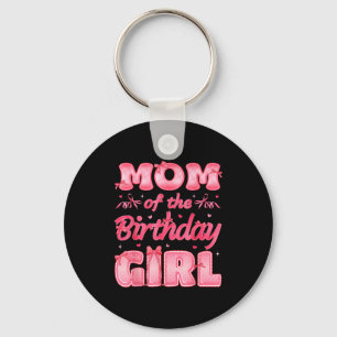 Mom Of The Birthday Girl Family Nk Coquette Bow Keychain