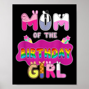 Mom Of The Birthday Girl Family Pig Party Decorati Poster