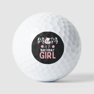 Mom of The Birthday Girl Farm Cow Mommy Mama 1st Golf Balls