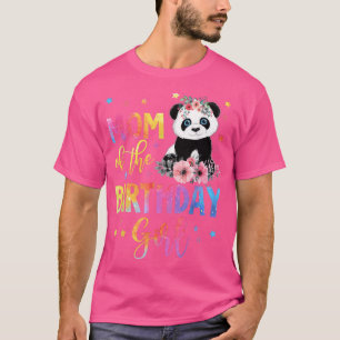 Mom Of The Birthday Girl Shirt Panda Bear Mama Mot