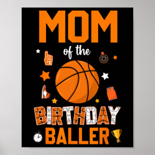 Mom Of The Birthday Ller Sketll Bday Decorations
