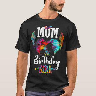 Mom Of The Birthday Mama Girls Mother Daughter Tie T-Shirt
