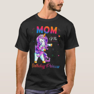 Mom Of The Birthday Princess Flossing Unicorn Men T-Shirt