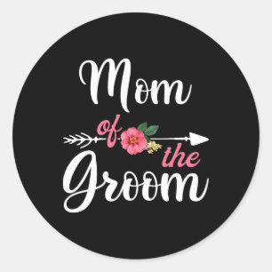 Mom Of The Groom Shirts For Women  Classic Round Sticker