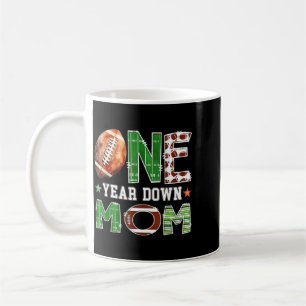 Mom Of The One Year Old 1st Birthday Boy Football Coffee Mug