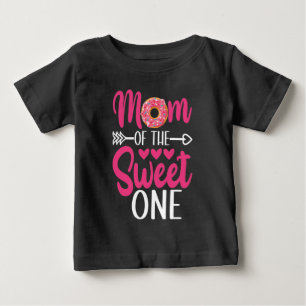 Mom of the Sweet One Sprinkled Doughnut Baby T-Shirt