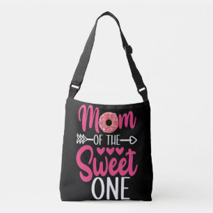 Mom of the Sweet One Sprinkled Doughnut Crossbody Bag