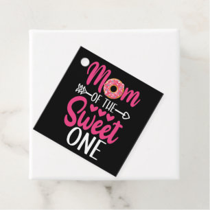 Mom of the Sweet One Sprinkled Doughnut Favour Tags