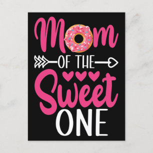 Mom of the Sweet One Sprinkled Doughnut Postcard