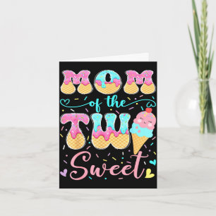 Mom of the two sweet 2nd birthday girl ice cream card