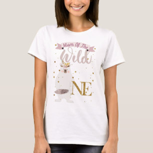 Mom of the Wild One Girl Birthday T-Shirt
