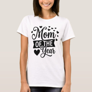 Mom of the Year Fun Award Style Motherhood Graphic T-Shirt