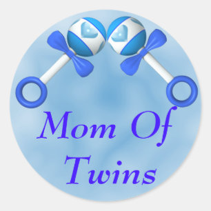 Mom Of Twin Boys Sticker