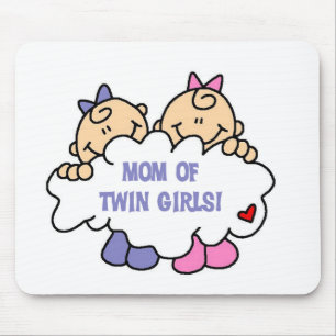 Mom of Twin Girls Mouse Pad
