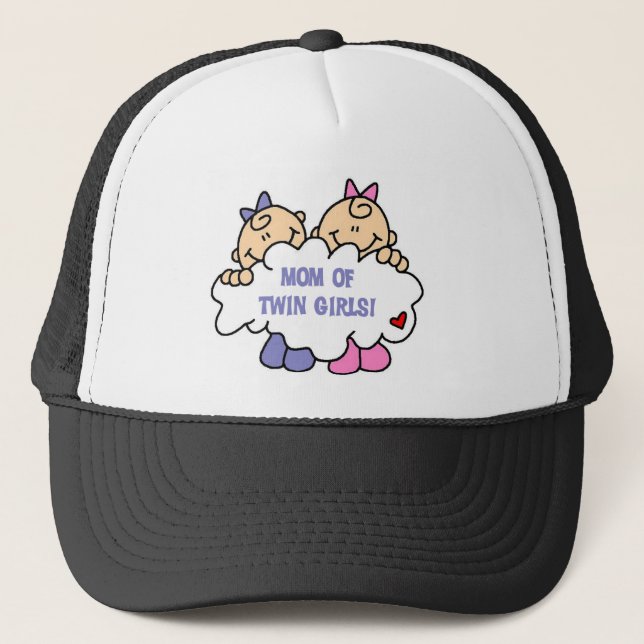 Mom of Twin Girls Trucker Hat (Front)